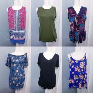 6 Career Style Blouses Women's size LARGE